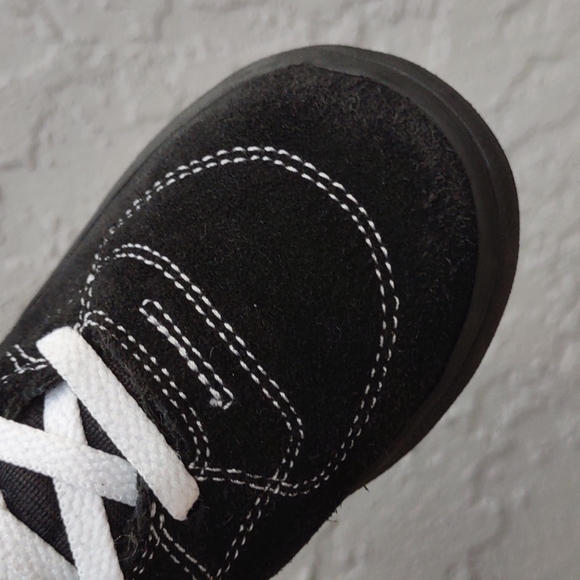 VANS HALF CAB BLACK/WHITE STITCH (TC6D) KIDS PROFESSIONAL SKATE BOARD SHOE - Picture 14 of 17